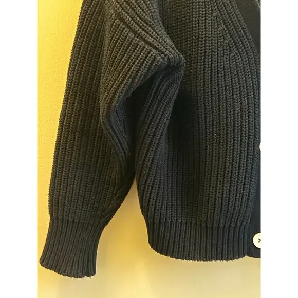 Tradlands Shelter Cotton Cardigan in Black - Picture 5 of 8